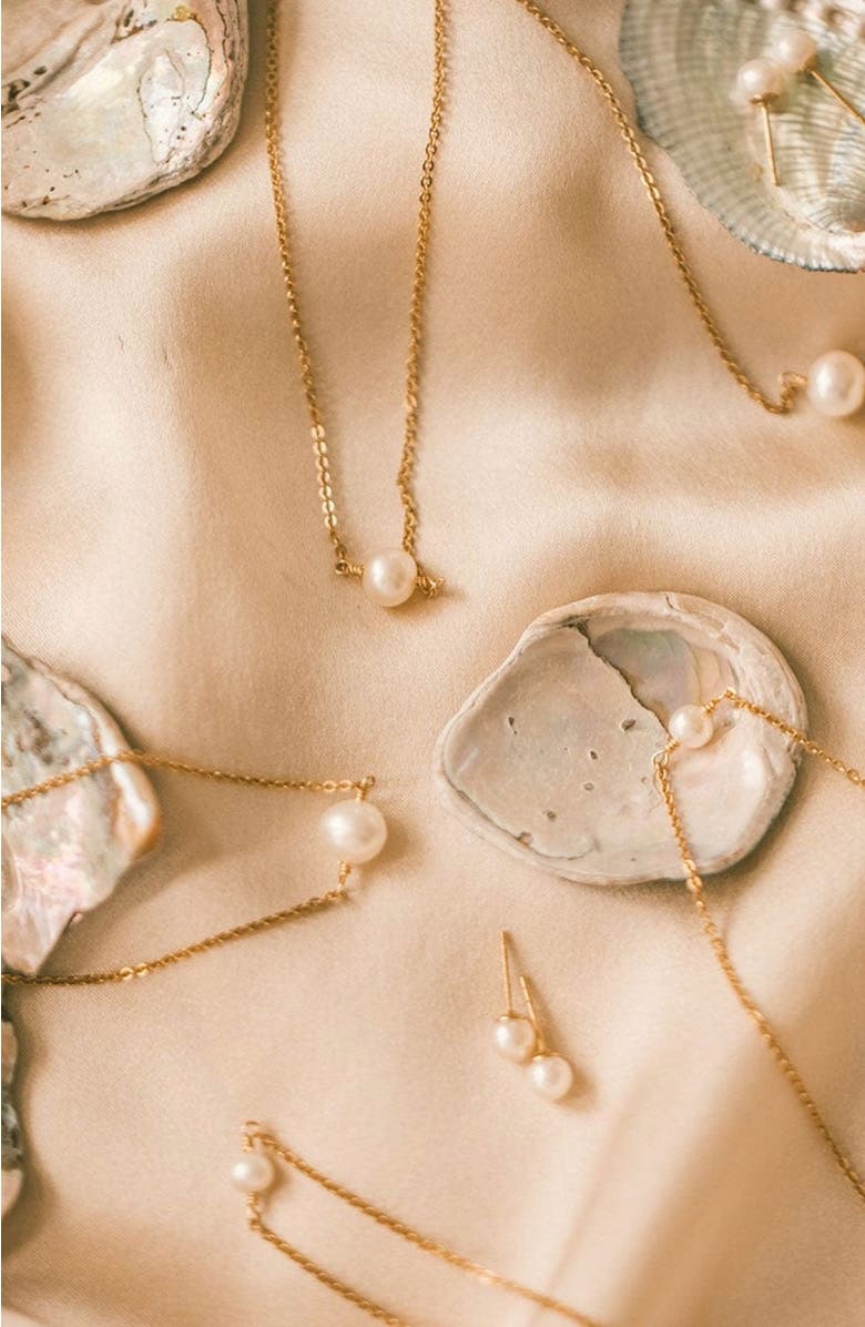 MADE BY MARY Pearl Bracelet, Alternate, color, Gold Vermeil