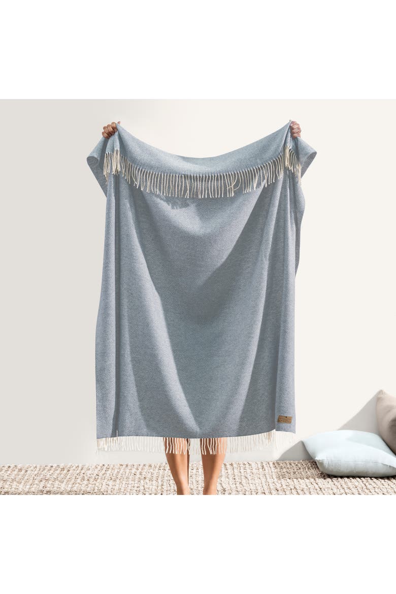 Juno Cashmere Throw, Alternate, color, Light Blue