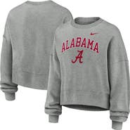 Nike Women's Nike Heather Gray Alabama Crimson Tide Oversized Phoenix Arch Pullover Sweatshirt