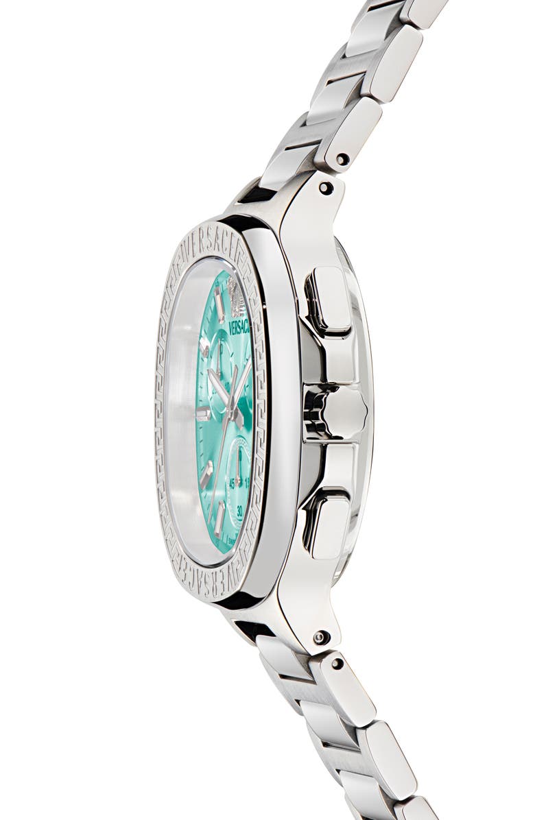 Versace V-Chrono Square Swiss Quartz Bracelet Watch, 40mm, Alternate, color, Stainless Steel