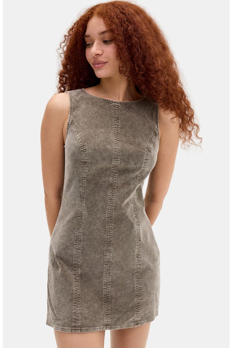Lilith Corduroy Minidress, Alternate, color, BROWN
