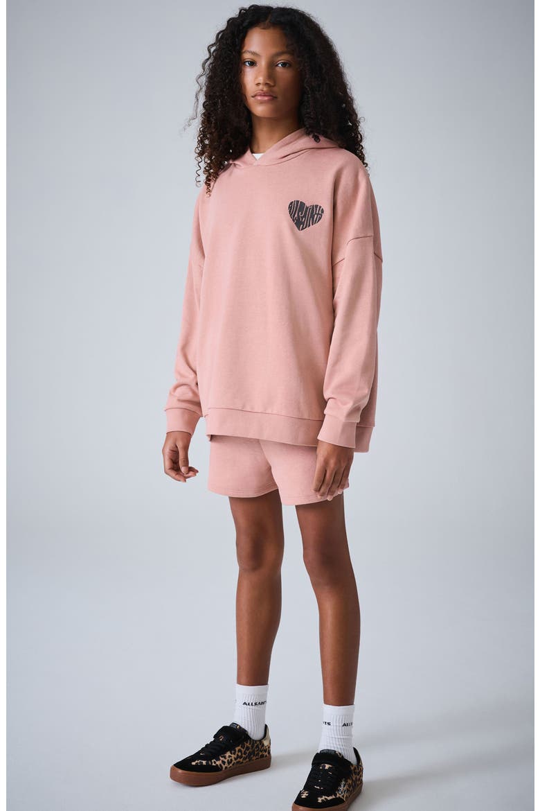 Kids' Hoodie & Sweat Shorts Set, Alternate, color, PINK
