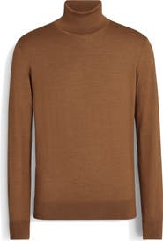 ZEGNA Cashseta Light Cashmere & Silk Turtleneck Sweater