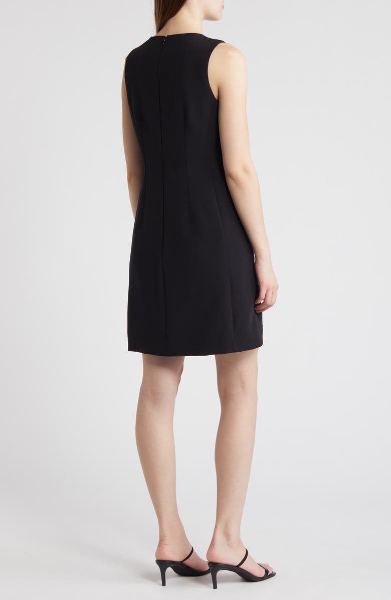 Anne Klein Floral Bead Embroidered Sleeveless Shift Dress, Alternate, color,