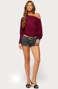 EDIKTED Pazzy Off the Shoulder Top
