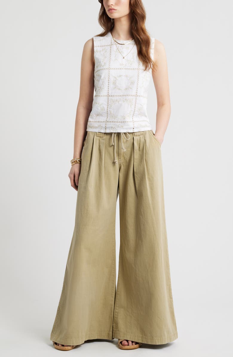 Treasure & Bond Floral Embroidered Top, Alternate, color, White