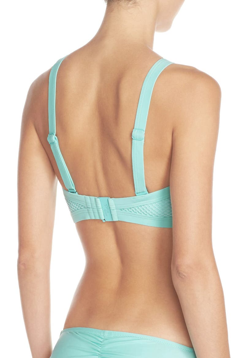 'Caught in the Net' Convertible Underwire Bikini Top, Alternate, color, SEA BREEZE