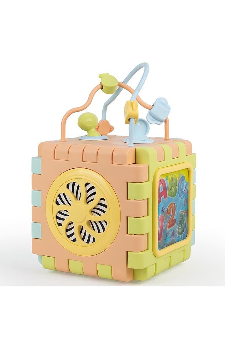 Dolu 2 In 1 Educational Cube & Puzzle, Toddlers and Kids 12mo+, Main, color, Multicolored