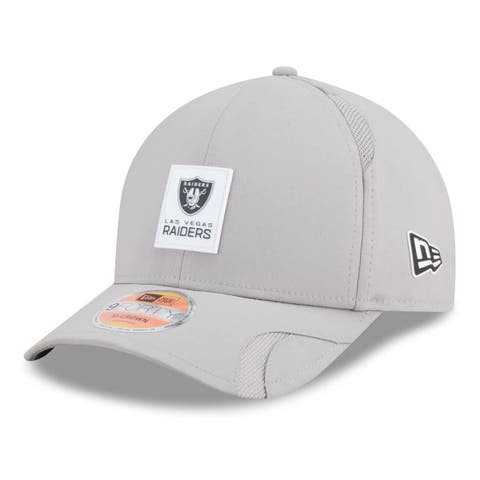 Men's New Era Gray Las Vegas Raiders 2025 Sideline  M-Crown 9FORTY Adjustable Hat