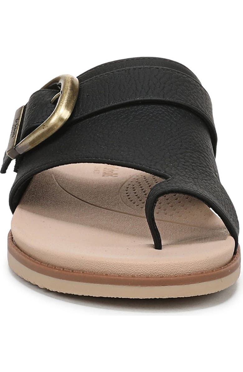 Dr. Scholl's So Clever Slide Sandal, Alternate, color, Black Faux Leather