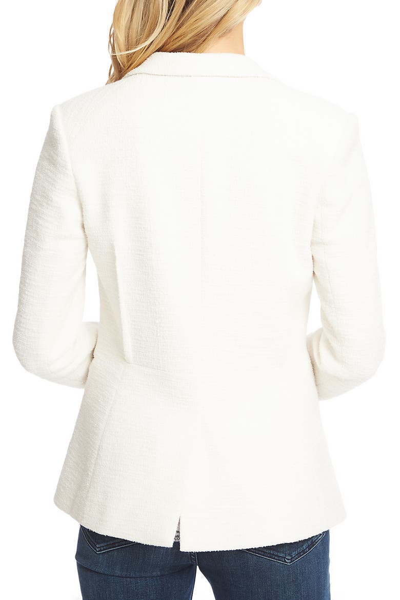 Slub Tweed One-Button Blazer, Alternate, color, SOFT ECRU