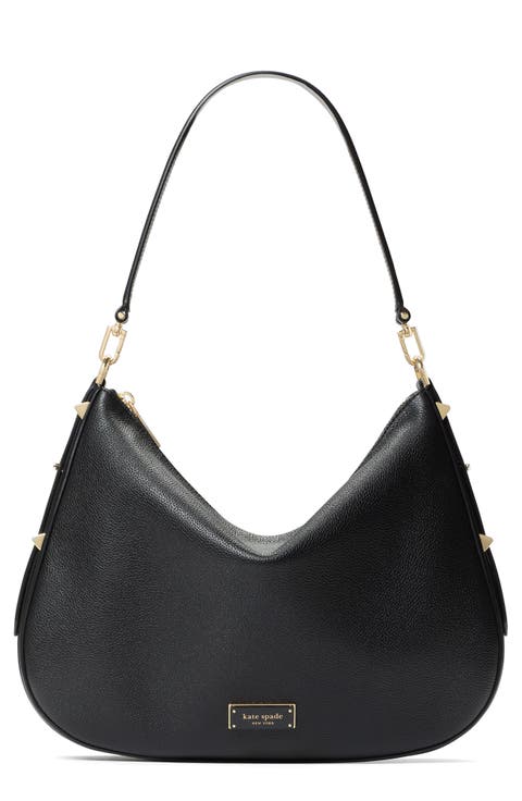 large liv pebble leather hobo bag
