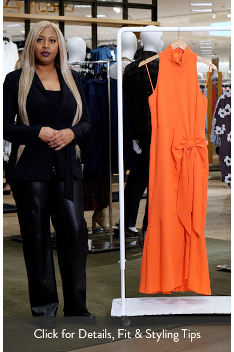 Rori Sleeveless High-Low Crepe Dress video