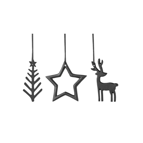 Christmas Chic Decorative Ornaments Set of 3