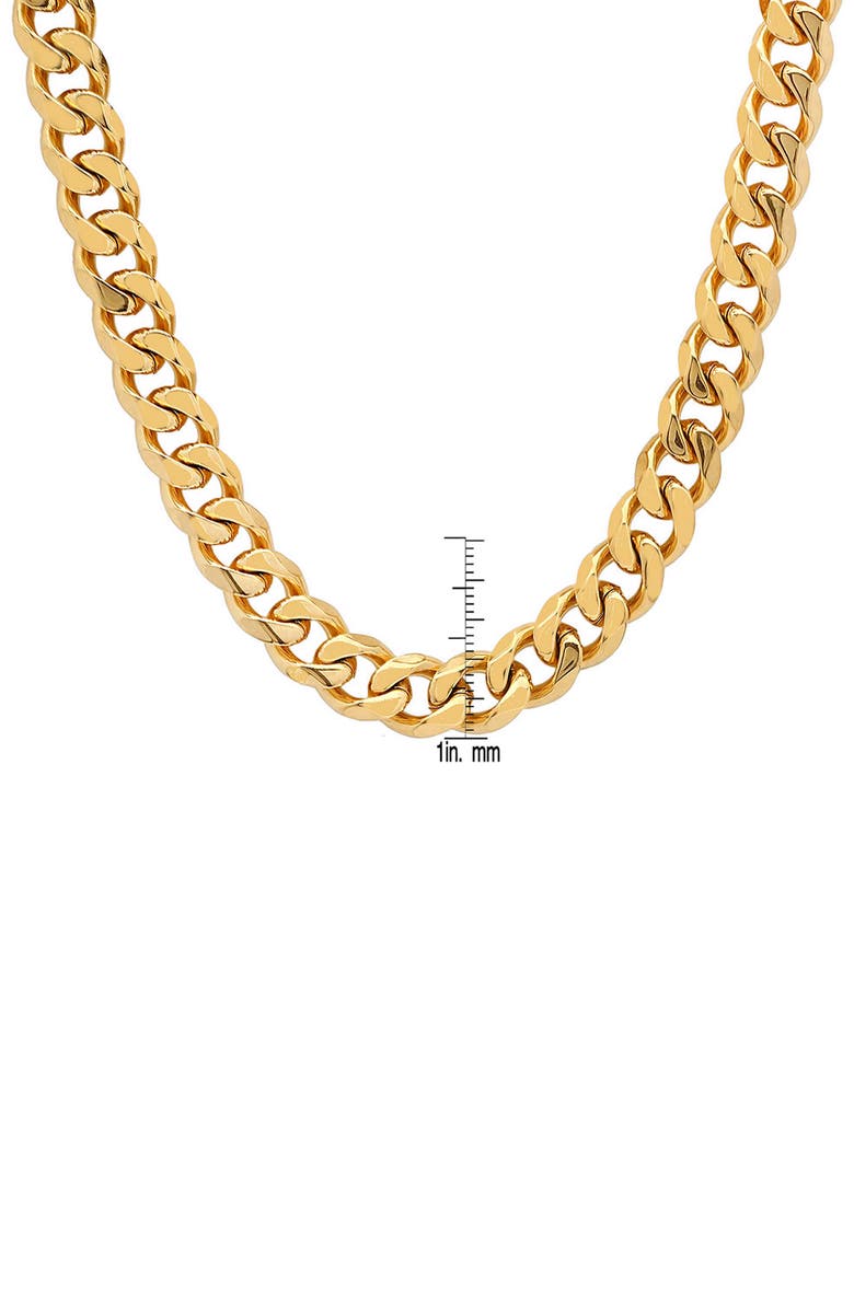 STEELTIME Men's Curb Link Chain Necklace, Alternate, color, Gold