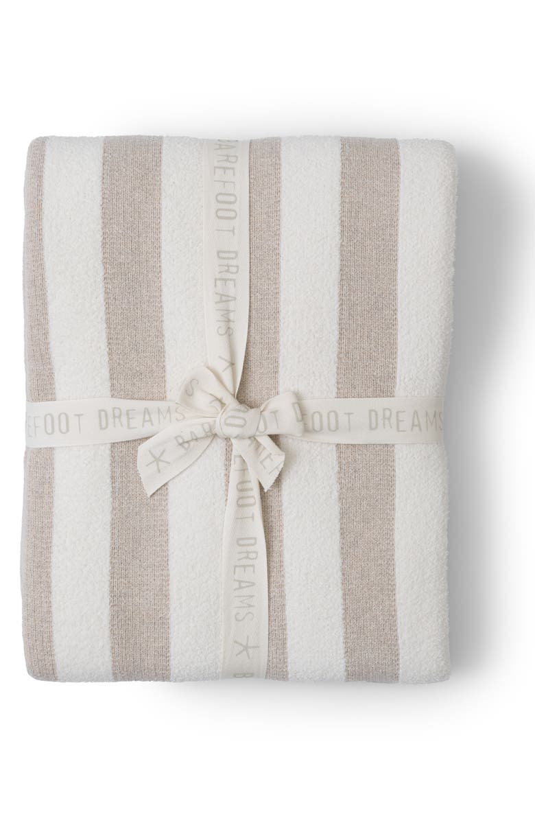 Barefoot Dreams<sup>®</sup> Cozychic<sup>®</sup> Stripe Throw Blanket, Alternate, color, Oatmeal/ Cream