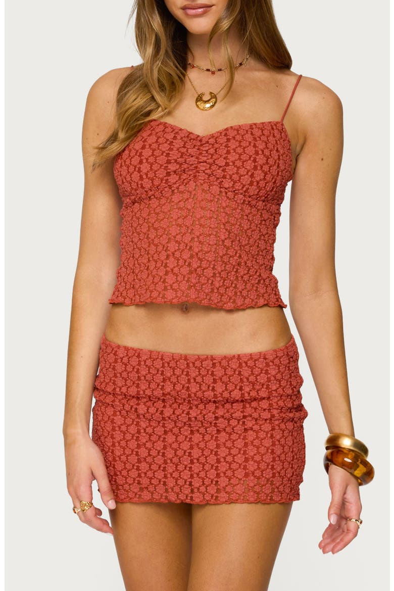 Josephina Textured Floral Tank, Main, color, HAMRA