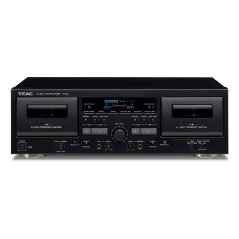 Teac W-1200 Dual Cassette Player & Recorder With Pitch Control, Mic Input, & Usb Out