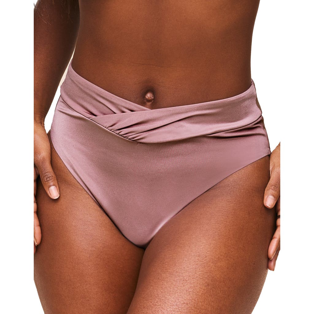 Shop Adore Me Tanisha Swimwear High-waist Bikini Bottom In Medium Grey