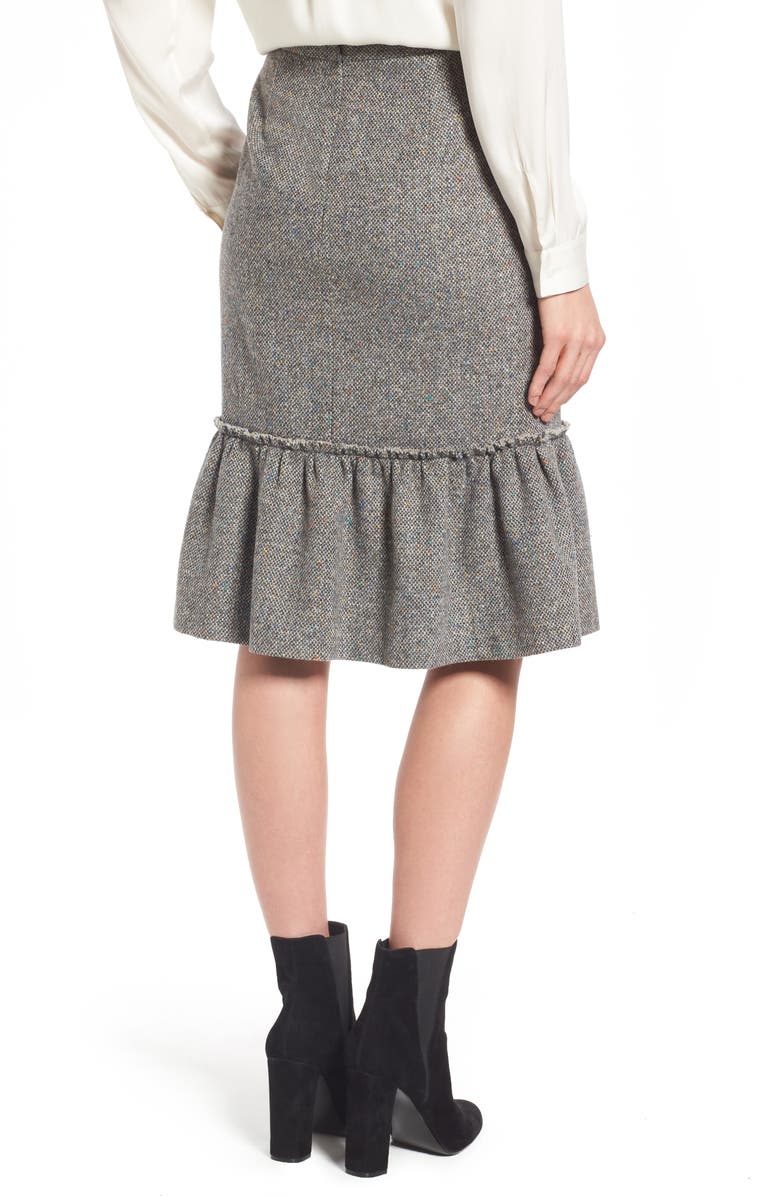 Halogen<sup>®</sup> Ruffle Hem Pencil Skirt, Alternate, color,