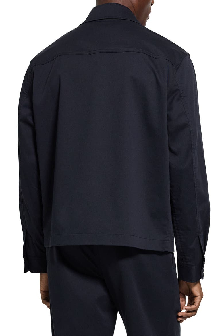 Moonsoft Cotton Twill Button-Up Shirt Jacket, Alternate, color, BALTIC