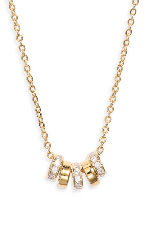 Pavé Cubic Zirconia Rondelle Necklace