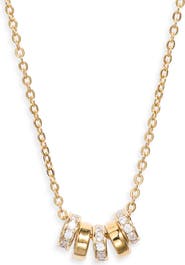 Nordstrom Pavé Cubic Zirconia Rondelle Necklace