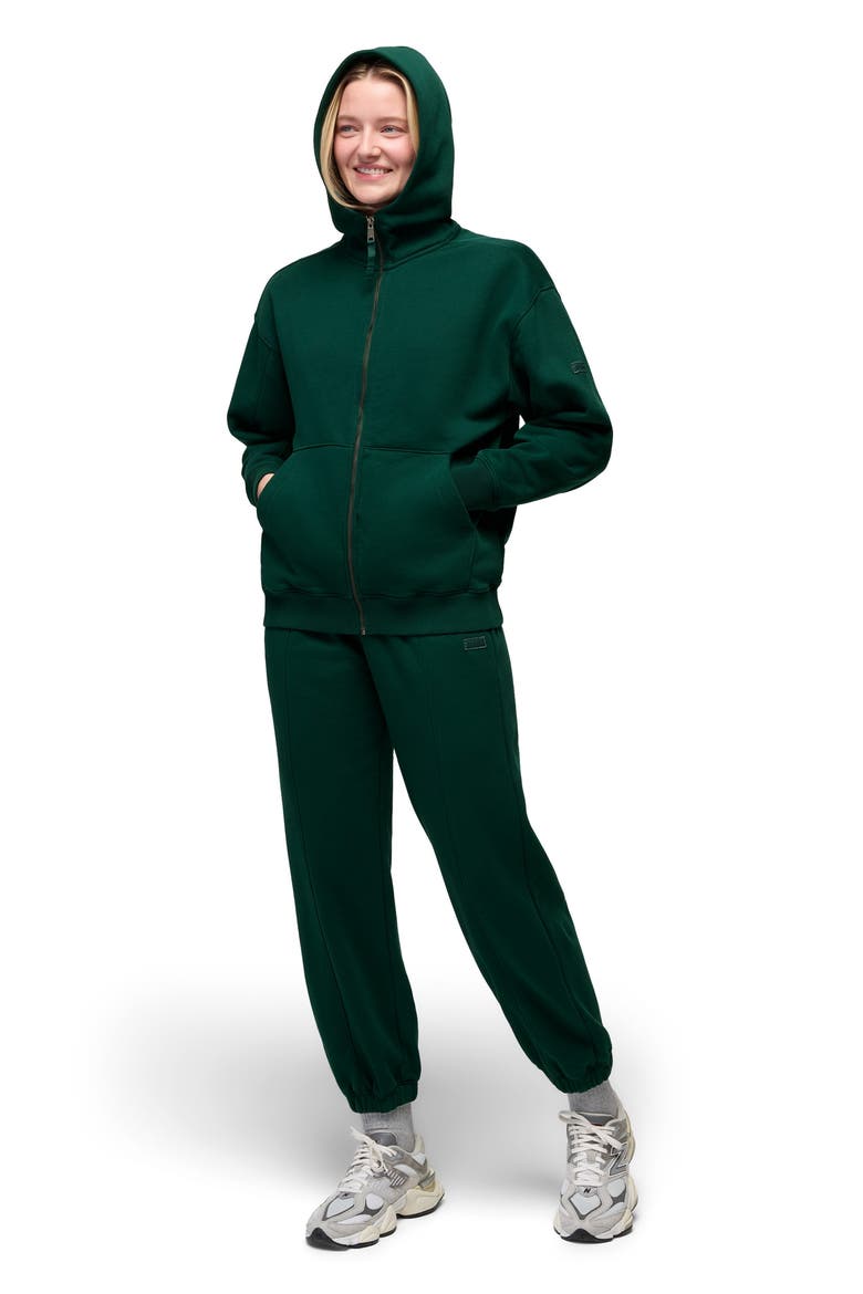 Dreamfleece Full Zip Hoodie, Alternate, color, ROOT GREEN