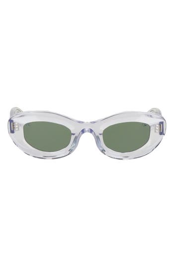 Cult Gaia X Thierry Lasry Jazz 47mm Oval Sunglasses In Transparent