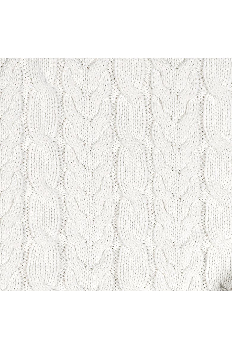 0 Organic Cable Knit Baby Blanket Unisex, Alternate, color, Soft White Cable