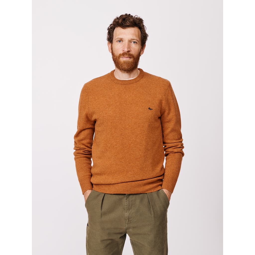 Aubin Westbourne Crew Neck Sweater In Gold
