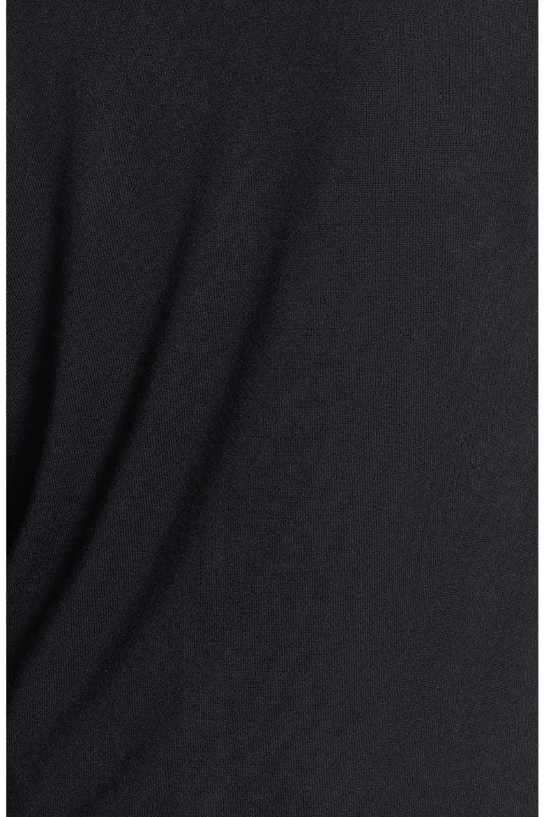 Zip Pocket V-Neck Cardigan, Alternate, color, BLACK