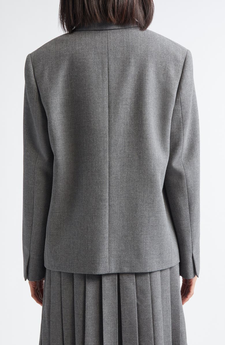 Jil Sander Short Tailored Wool Blazer, Alternate, color, Volcanic Glass
