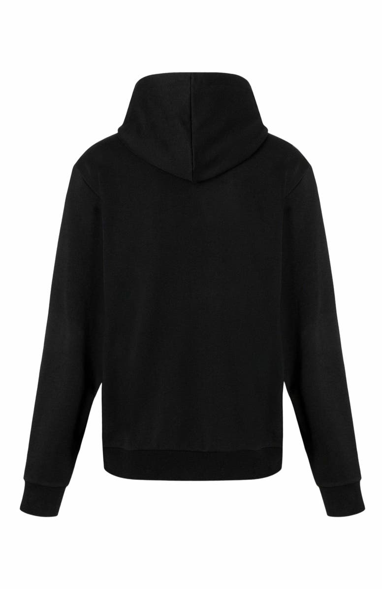 MCM Classic Logo Hoodie in Organic Cotton, Alternate, color, Black