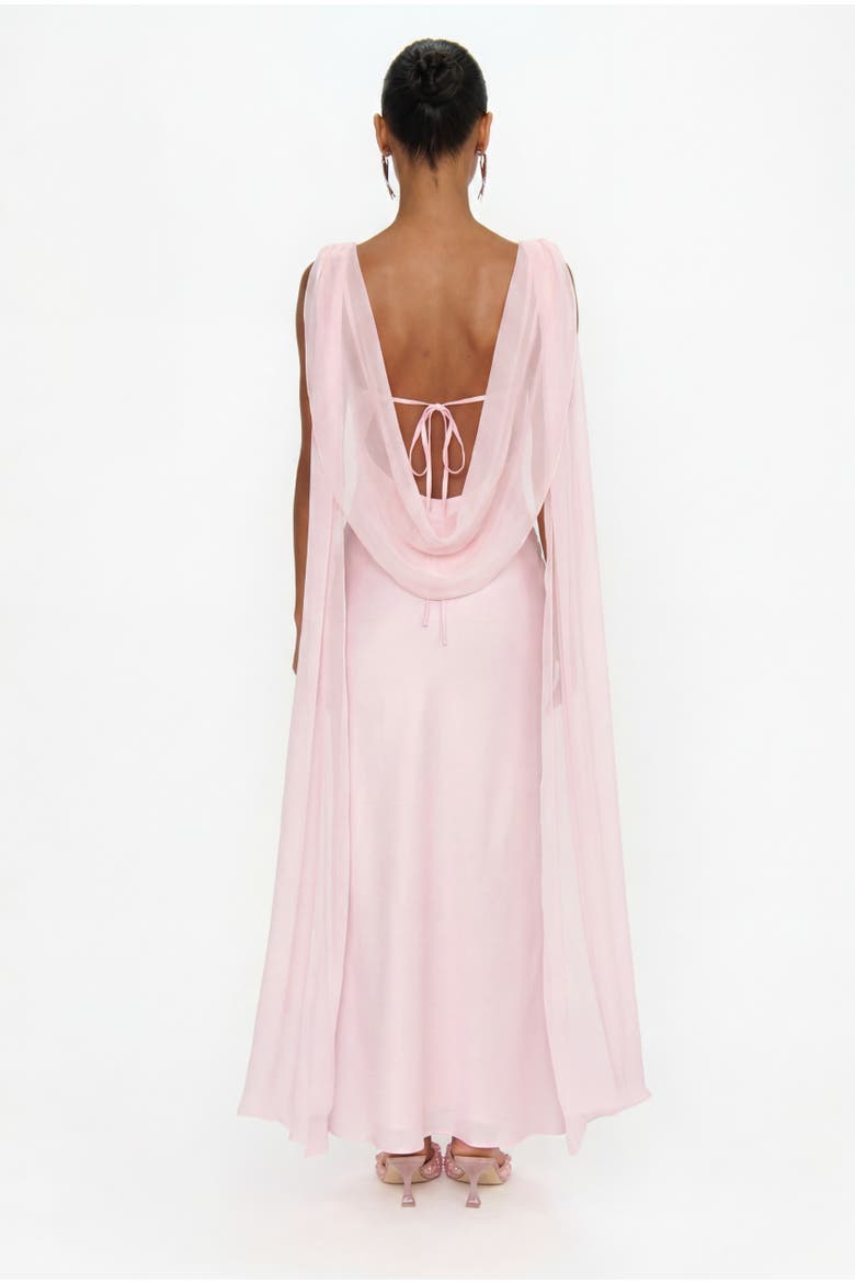Maya Midi Dress, Alternate, color, Powder Pink Luxe Satin