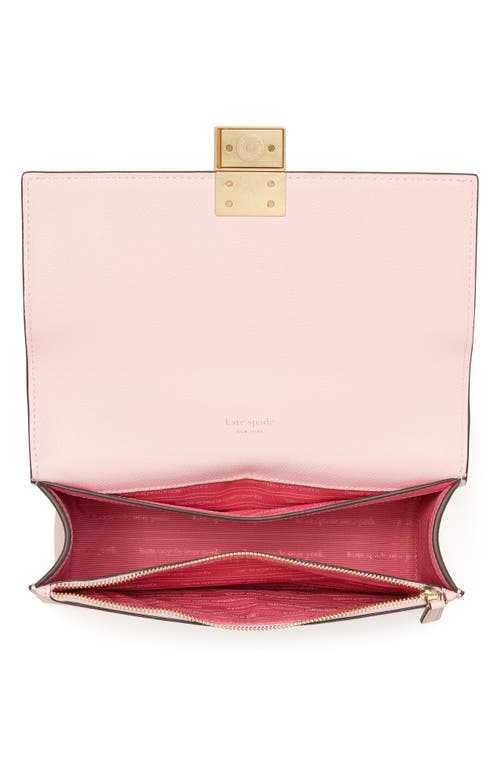 Kate Spade New York Deco Colorblock Pebbled Leather Convertible Crossbody Bag In Pastry Pink Multi