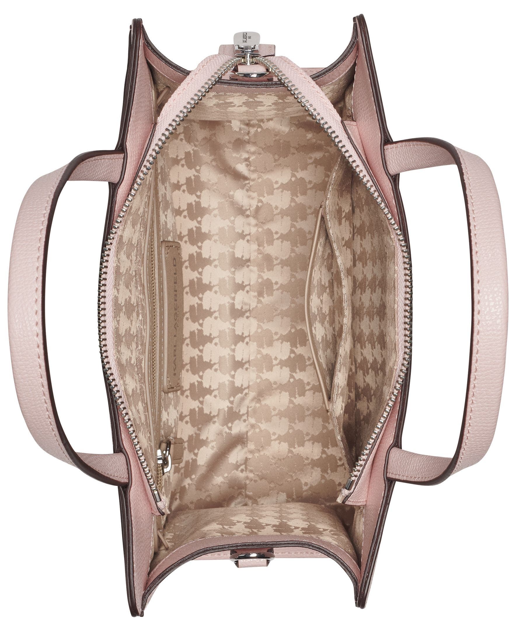 KARL LAGERFELD PARIS Maybelle Satchel with Choupette Hang Off, Alternate, color, Ballet Slipper