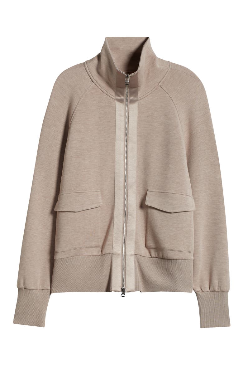 Roxbury Zip-Up Sweatshirt, Alternate, color, TAUPE MARL