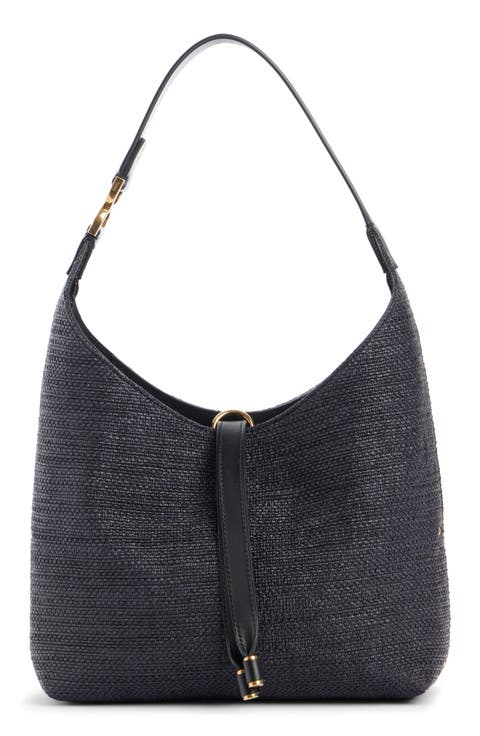 Small Marcie Woven Hobo Bag