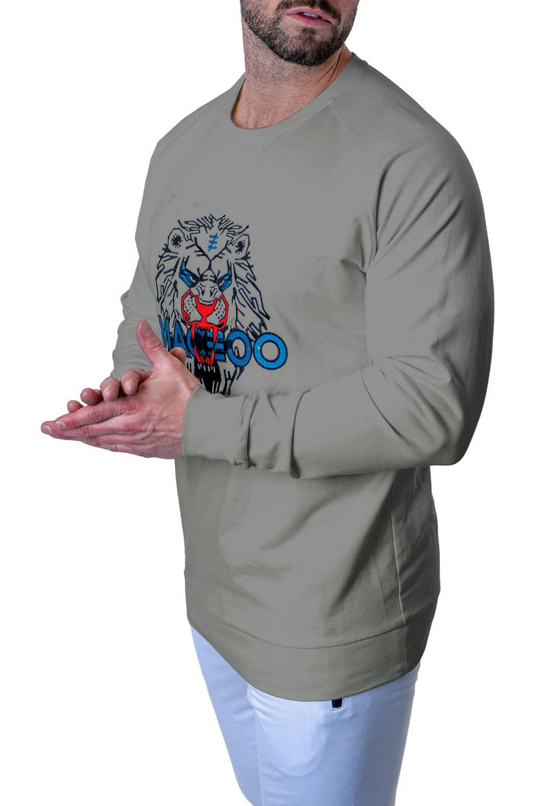 Majestic Stretch Cotton Sweatshirt, Alternate, color, GREY