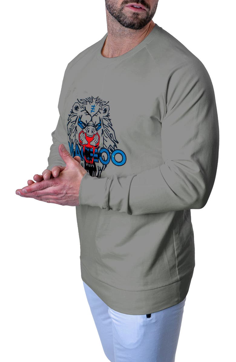 Maceoo Majestic Stretch Cotton Sweatshirt, Alternate, color, Grey