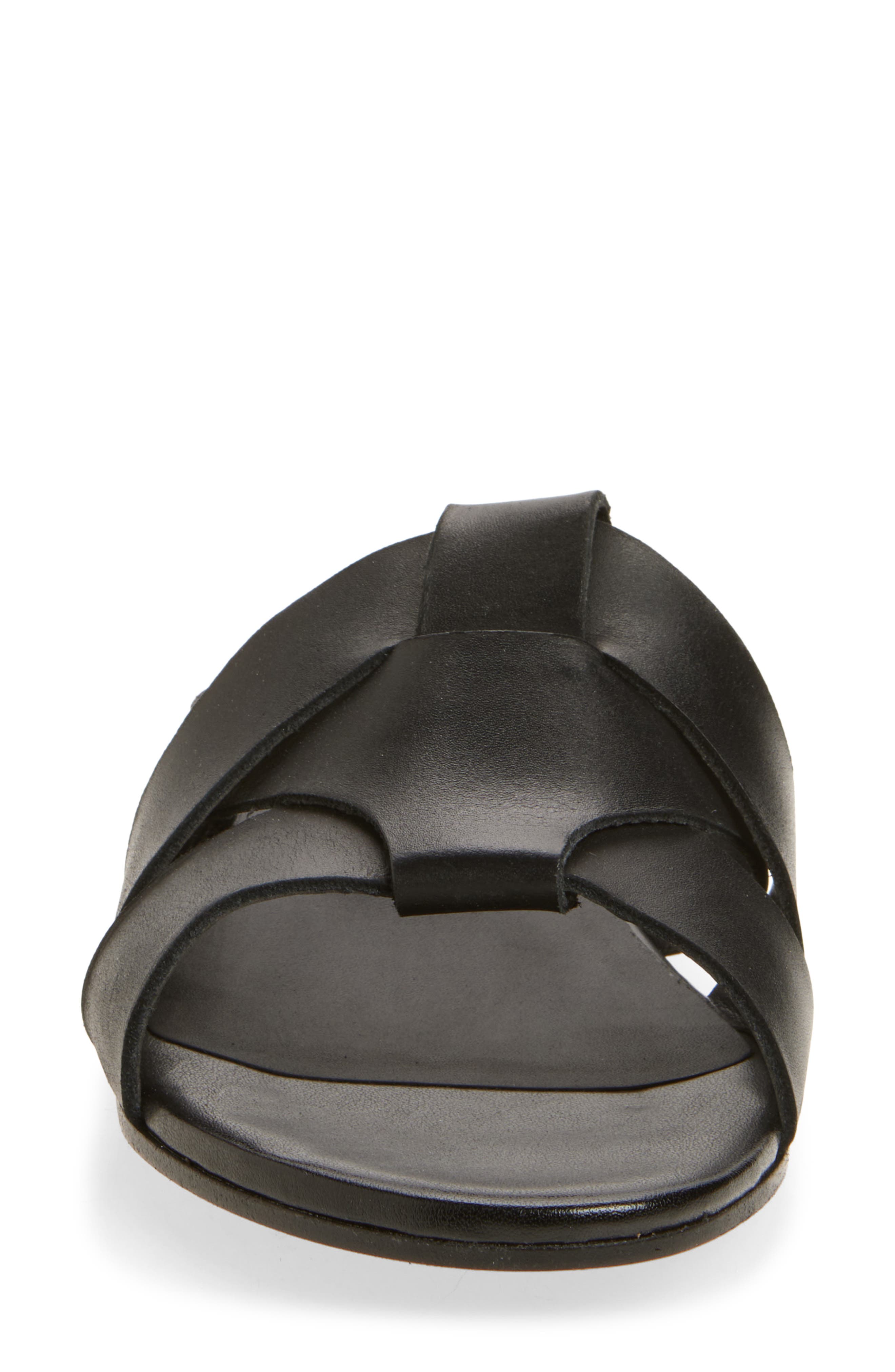 Bruno Magli Andria Woven Slide Sandal, Alternate, color, Black Leather