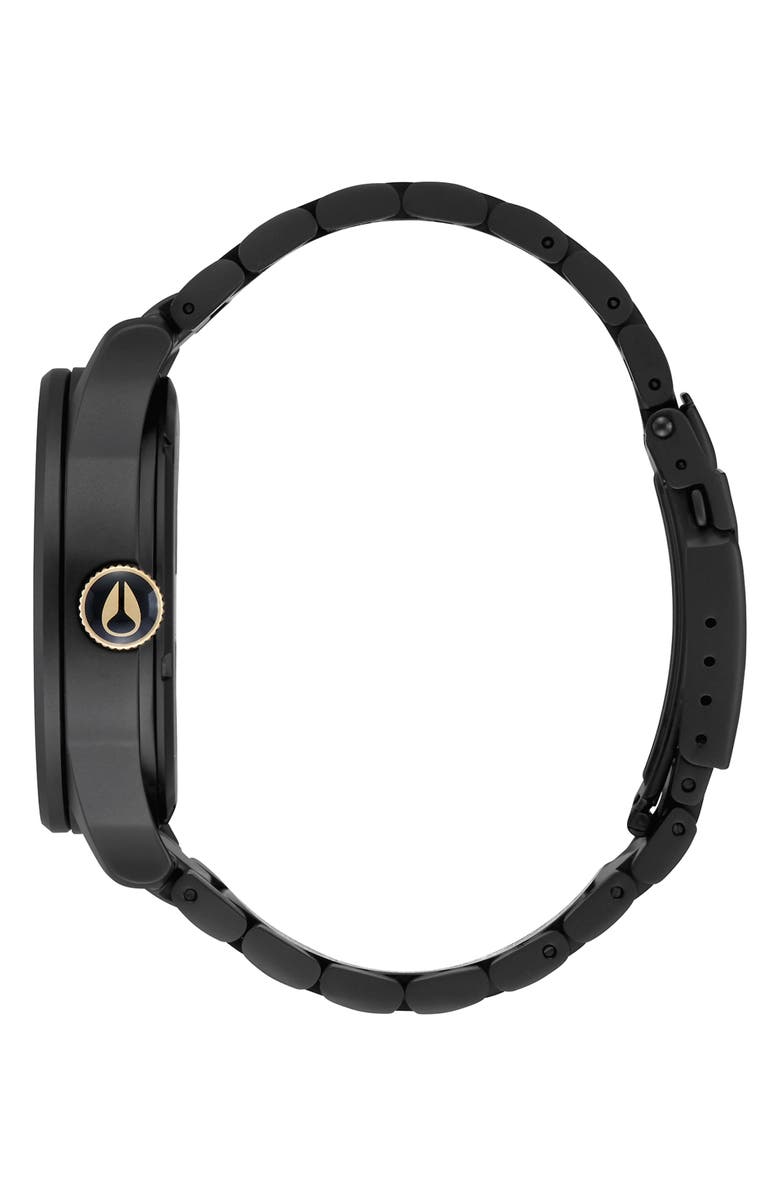 Nixon Sentry Bracelet Watch, 42mm, Alternate, color, Matte Black/Gold