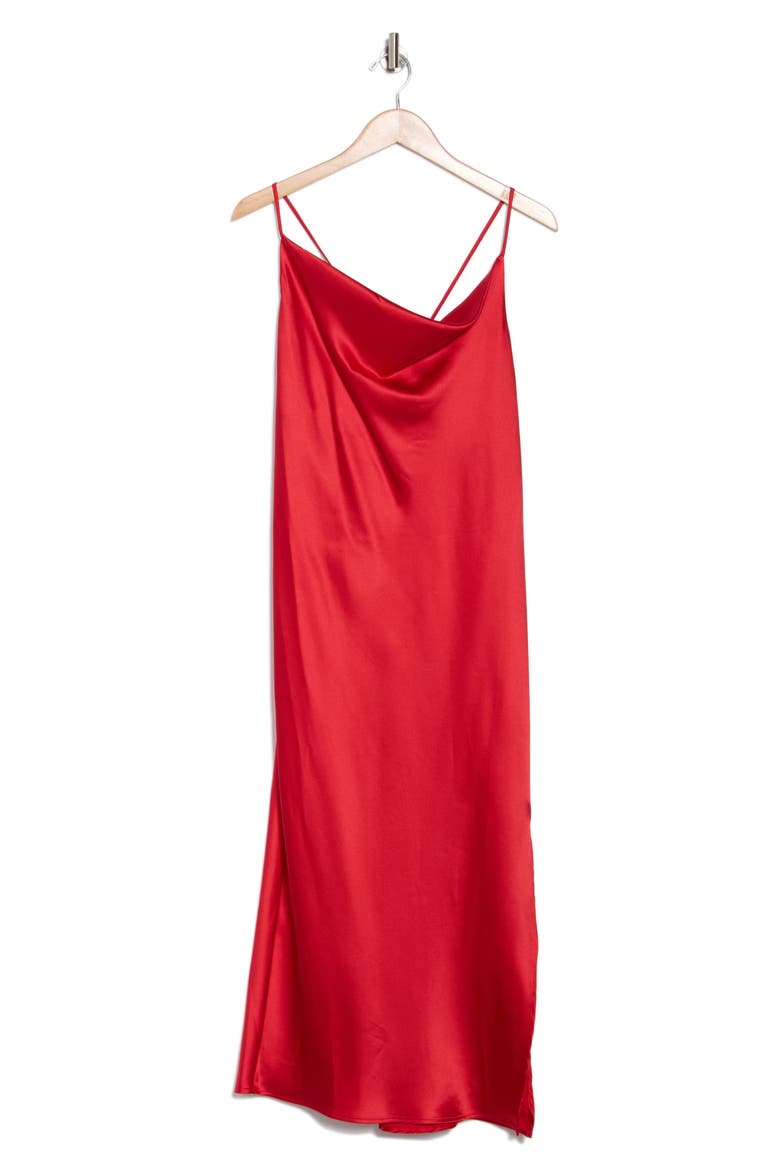 Satin Slipdress, Alternate, color, RED