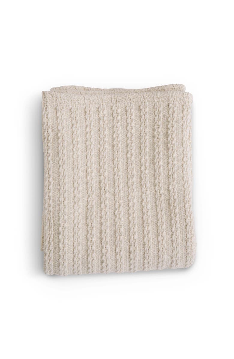 Evangeline Baby Blanket Cable Knits, Main, color, Natural