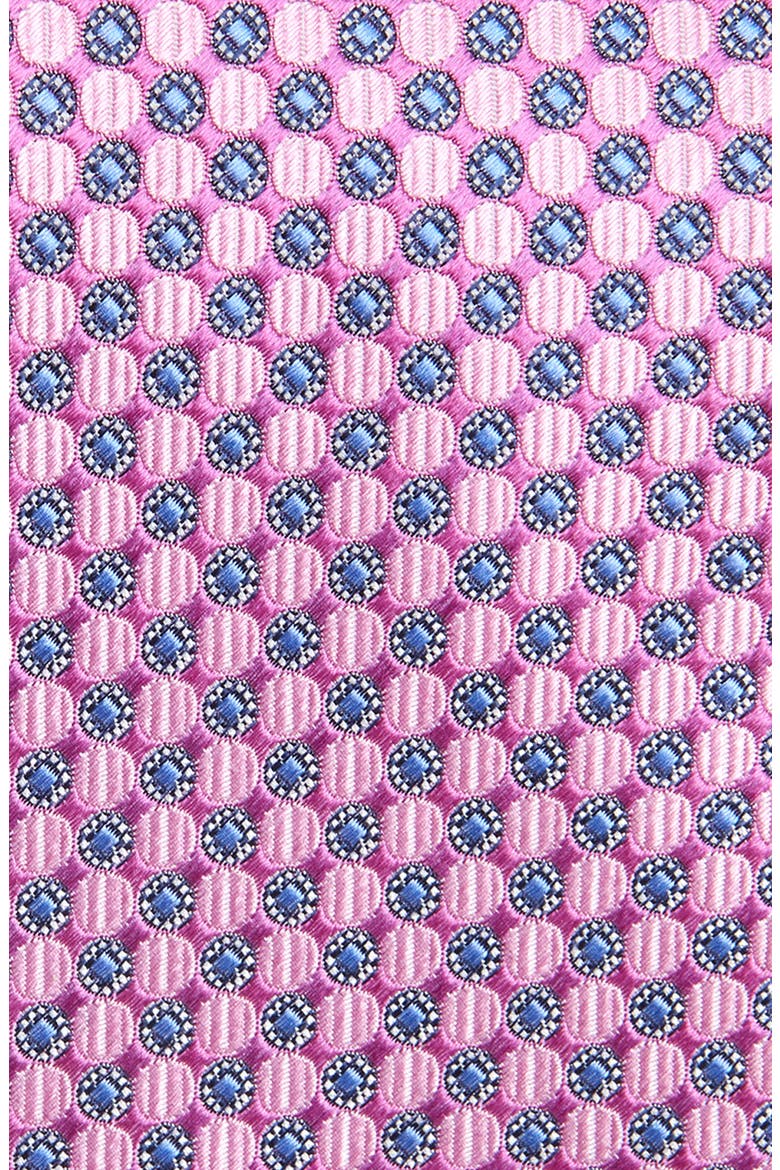 Neat Medallion Silk Tie, Alternate, color, PINK