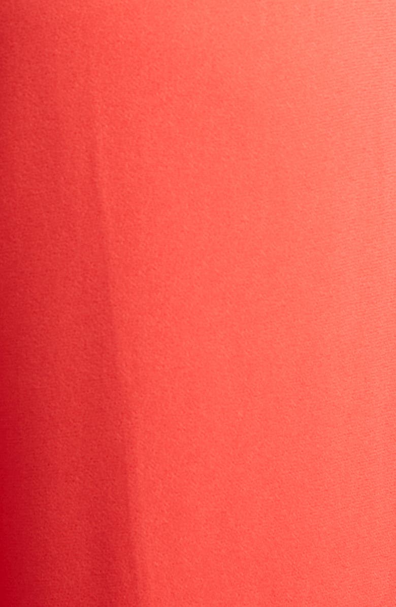 ST. JOHN Stretch Crepe Pants, Alternate, color, Deep Coral