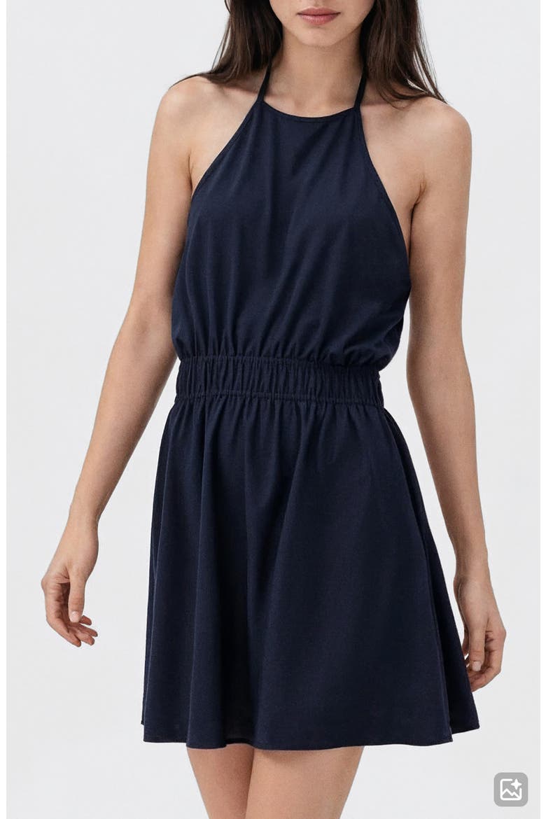 Halter Minidress, Main, color, NAVY