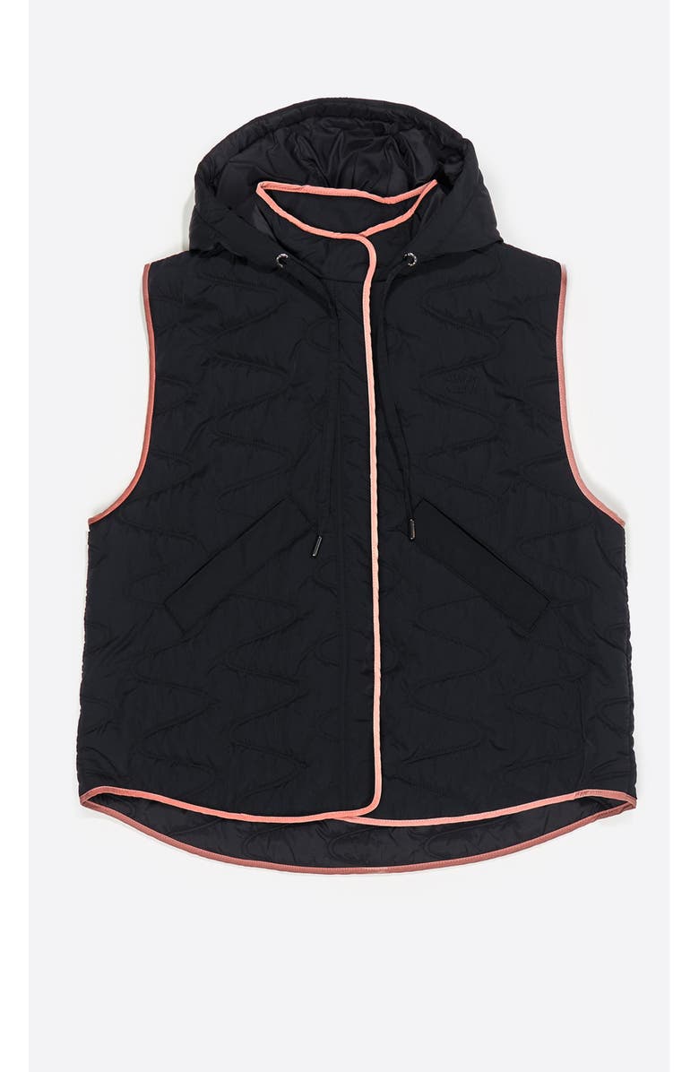 Bimba y Lola Padded Vest Hood, Alternate, color, Black