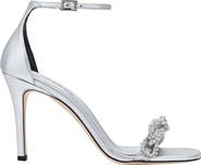 Serena Uziyel Catena Notte Silver & Glam High-Heel Ankle Sandal